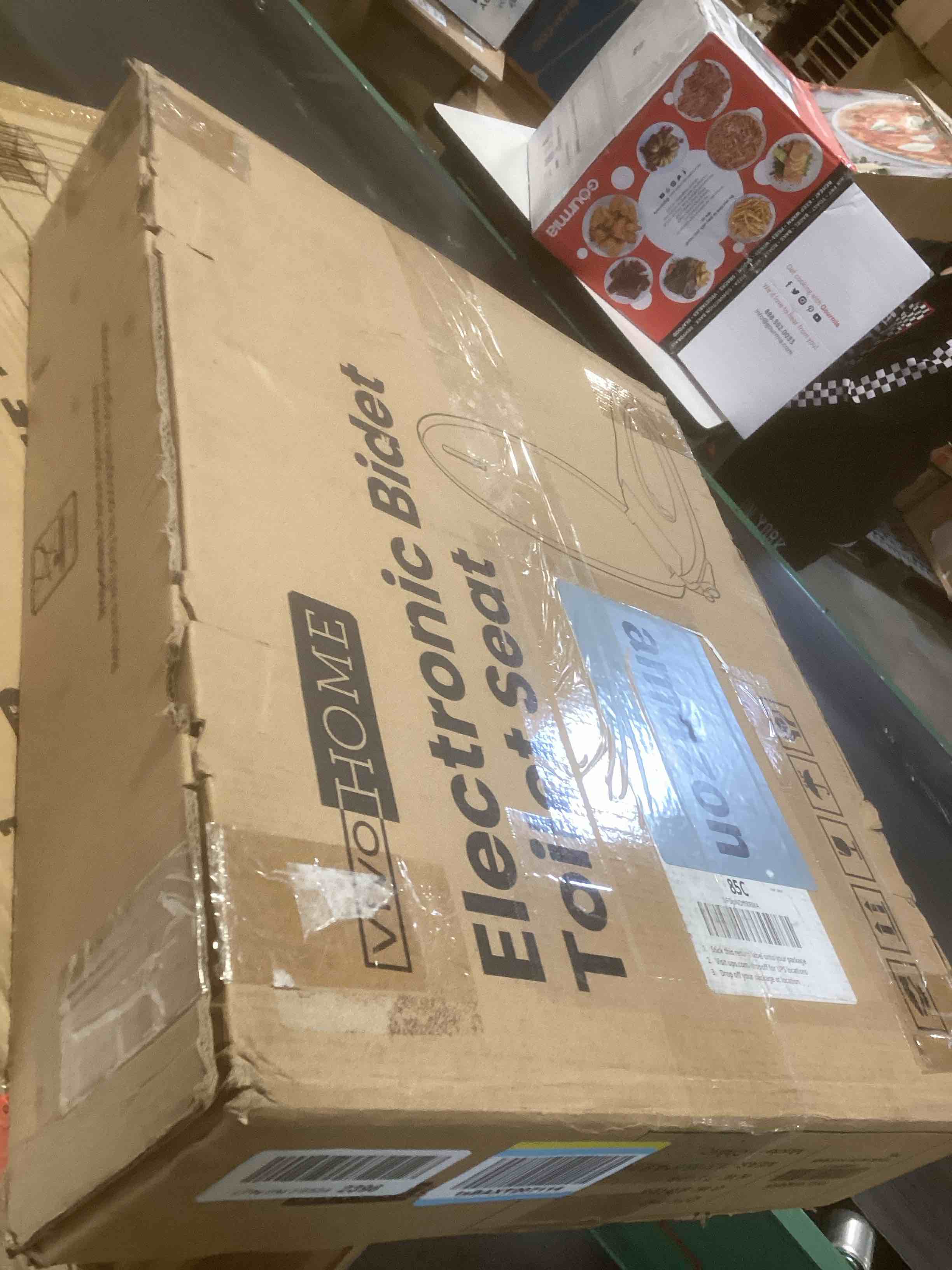 Condition photo showing As Is for VIVOHOME Smart Heated Bidet Toilet Seat with Self-Cleaning Nozzle for Rear and Front Cleansing, Warm Air Dryer with Adjustable Temperature Settings, Soft Close Lid, Nightlight