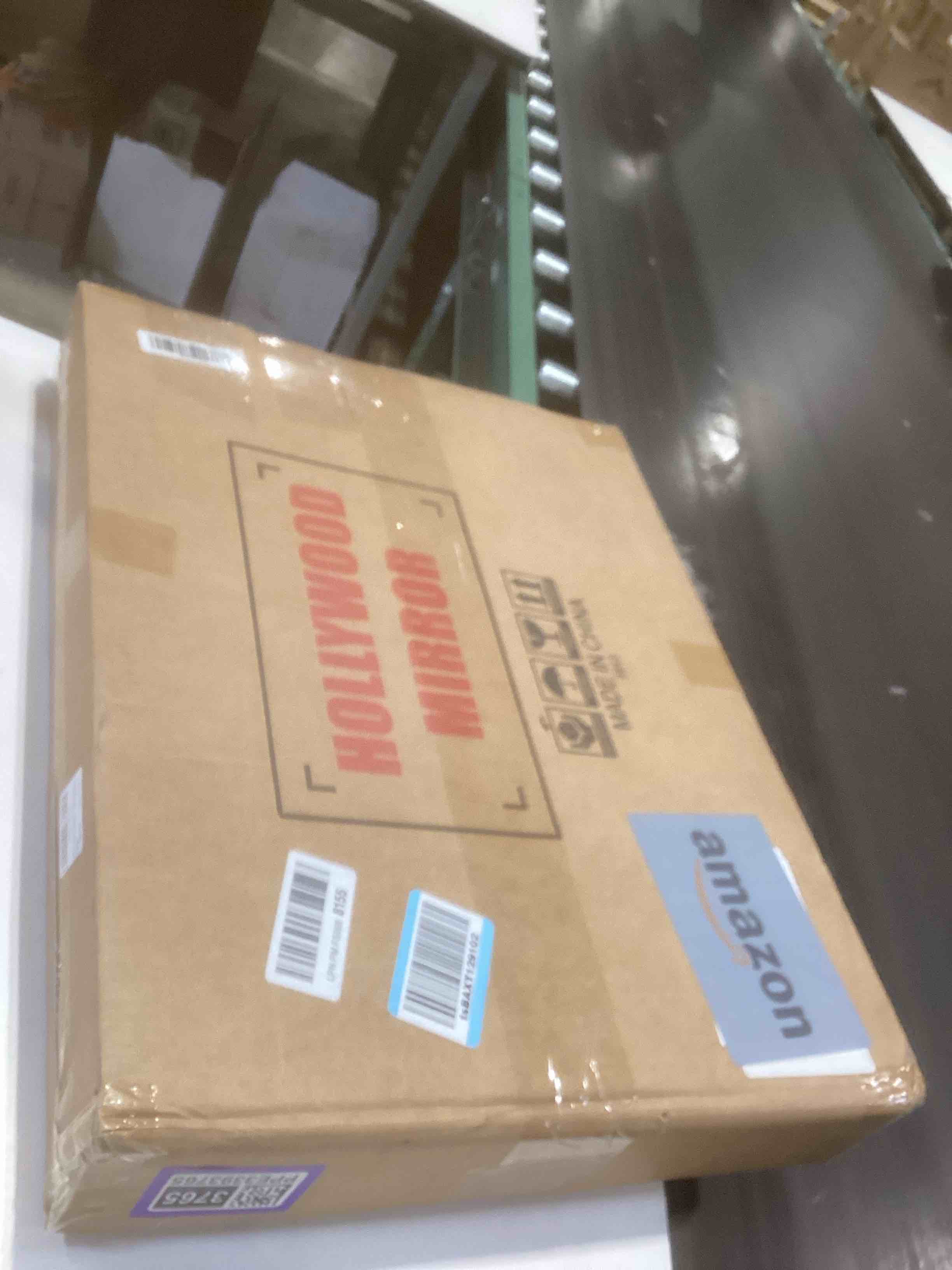 Condition photo showing As Is for Vanity Mirror with Lights Lighted Makeup Mirror with 15 Dimmable LED Bulbs,3 Color Lighting Modes,USB Charging Port Touch Control,Sturdy Metal Frame Design 24x18 Inch,White White 22.8"L x 18"W