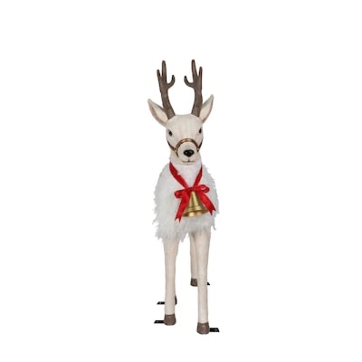 Holiday Living 4.25-ft LED White Reindeer Animatronic Christmas Decoration