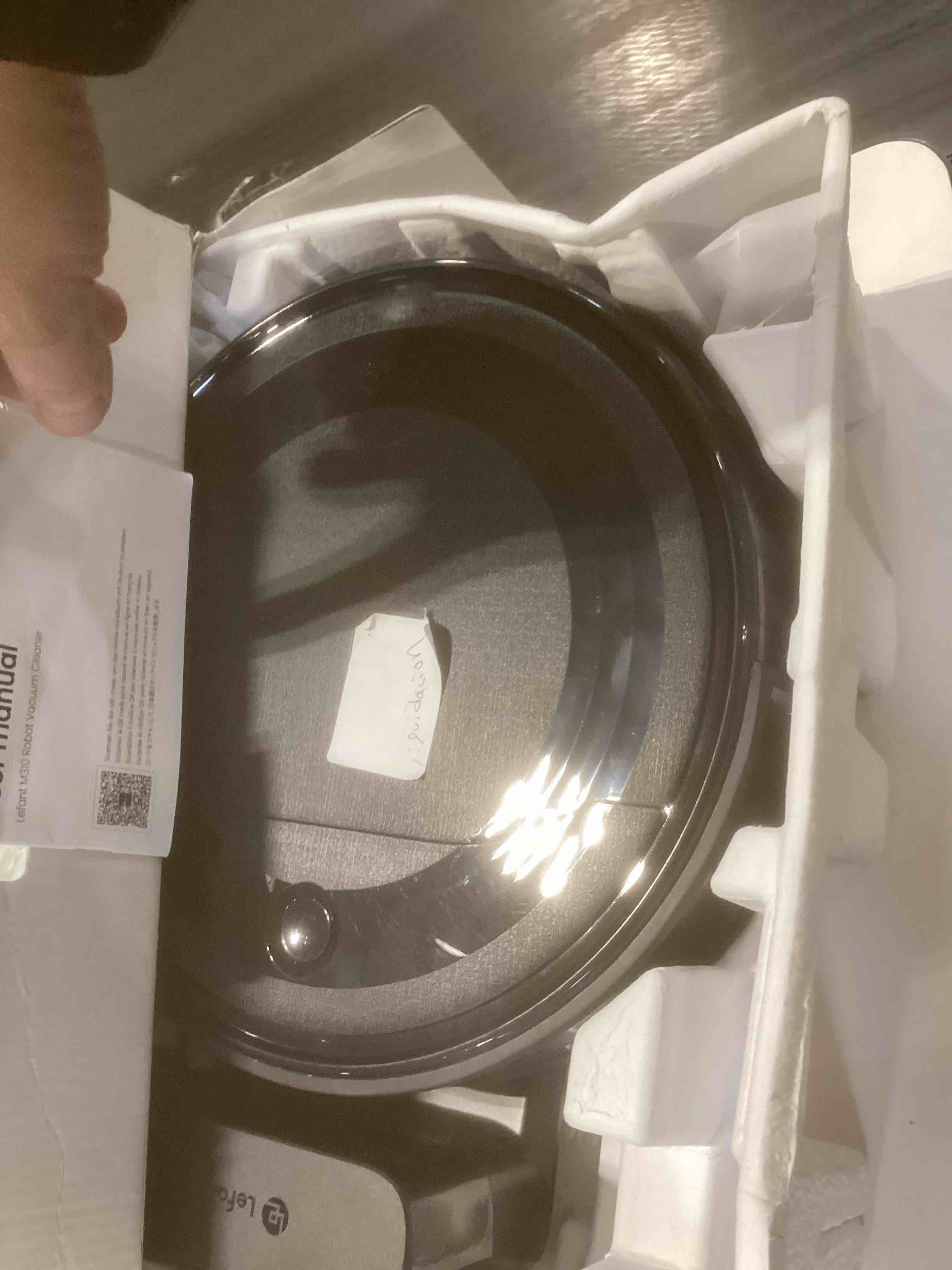 Condition photo showing As Is for Lefant M310 Robot Vacuum Cleaner, 4500Pa Powerful Suction, PreciSense Obstacle Avoidance, Mini, Quite, 160 Mins Self-Charging Robotic Vacuums, App/Voice/Remote, Ideal for Pet Hair Hard Floors, Black