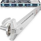 ironwalls push bar panic exit device with exterior lever keyed alike,  27.5” stainless steel panic bar lock set for commercial door, fire emergency exit door panic hardware for hotel, hospital 27.5" panic bar with lever silver