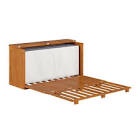 ((Incomplete box )) Westfield Low Profile Wood Murphy Bed Chest with 6" Mattress  Queen Color: Light Toffee
