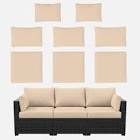 Larren Indoor/Outdoor Cushion Covers Fabric: Light Beige Performance