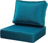 24 in. x 24 in. outdoor deep seating lounge chair cushion 6" thick water-resistant seat/back cushion cushion color: green