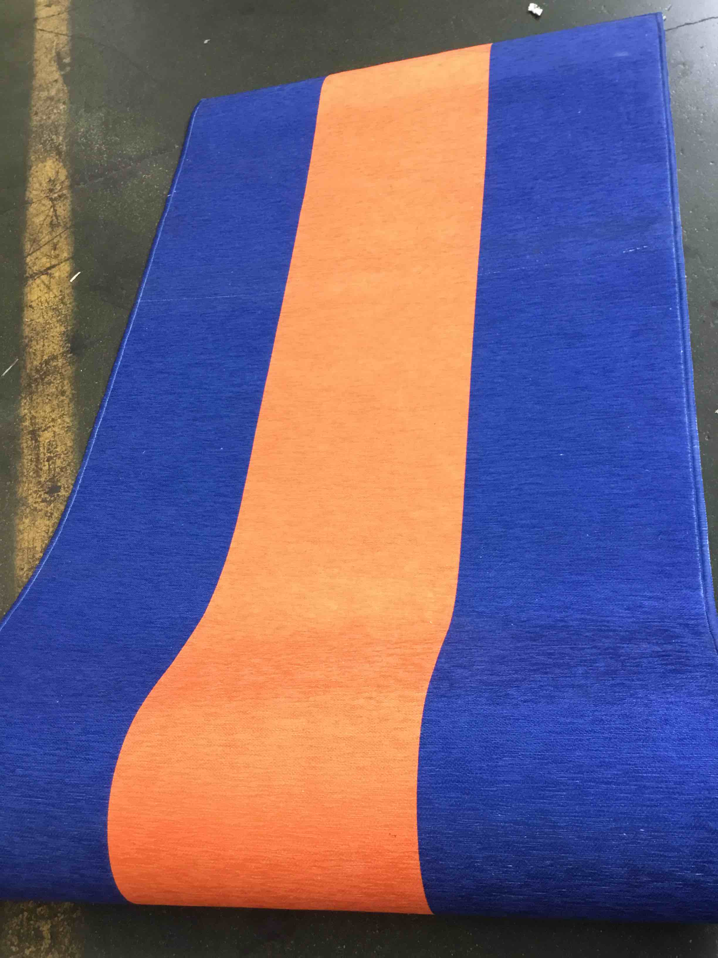 Area Rug Runner, Blue/Orange, 2’3” x 7’