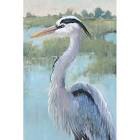 “blue heron portrait I” by Timothy o’toole, wood framed, 4’ x 32” 