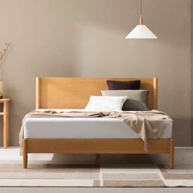Whitman Solid Wood Low Profile Mid-Century Modern Platform Bed Mattress Size: Queen