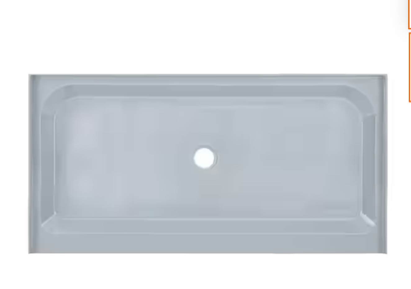 Voltaire 60" x 30" Single-Threshold, Center Drain, Shower Base Finish: Gray