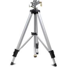 YAMATIC Impact Sprinkler on Tripod, 360° Adjustable Zinc Head, 20-90ft for Lawn & Yard Irrigation