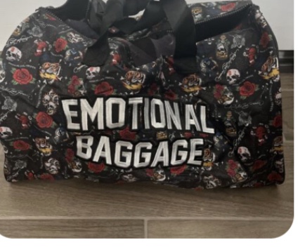 (Different design)(defective) Assholes*s Live Forever Emotional Baggage Duffel Bag L. Finegold