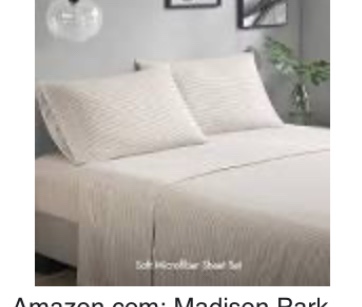 Madison Park Organic Cotton Sheet Soft & Breathable 300TC Cotton Sheets, Elastic Deep Pocket Sheet Set Fits Up to 18" Mattress, All Seasons, Lightweight, 100% Cotton Bed Sheets, Queen Taupe 4 Piece