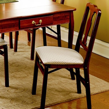 The Classic Queen Anne Pair of Folding Chairs