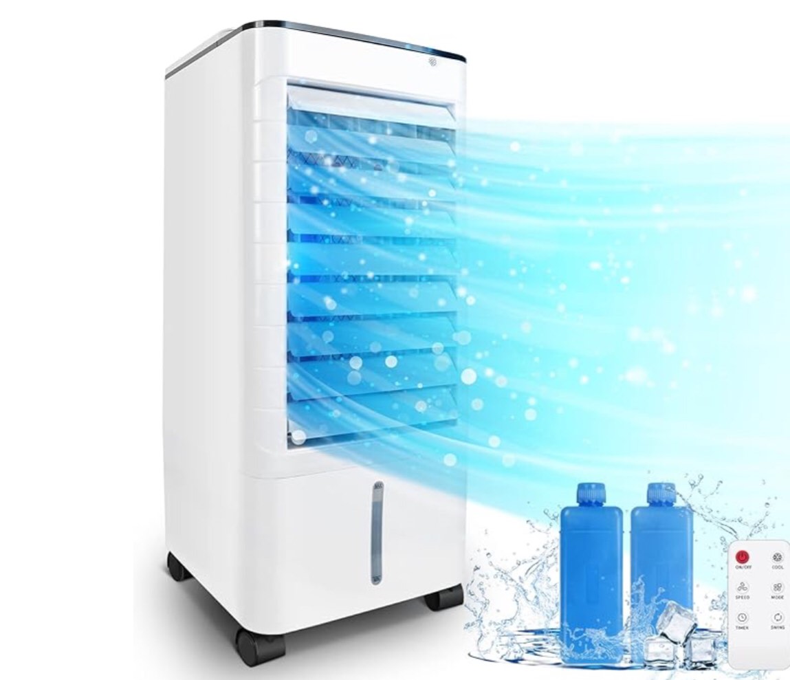 Windowless Portable Air Conditioners, Evaporative Air Cooler w/3 Modes & 3 Speeds, 12H Timer for Sma