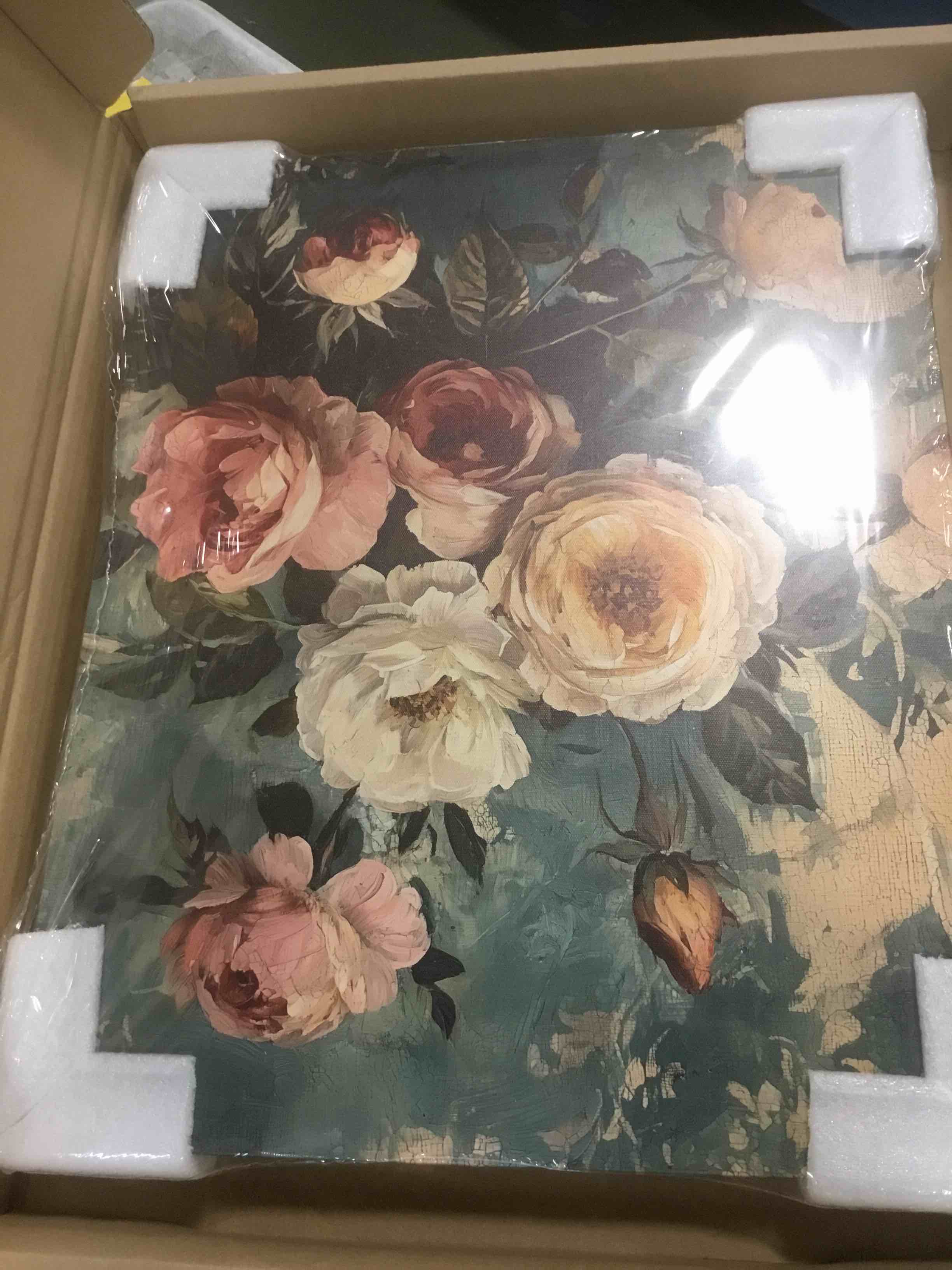 MAISON MUTED Canvas Wall Art - 16x20 Inch Vintage Floral Bouquet Wall Art Ideal for Living Room, Bedroom and Kitchen - Classic Farmhouse Wall Art (Smell Good 1)