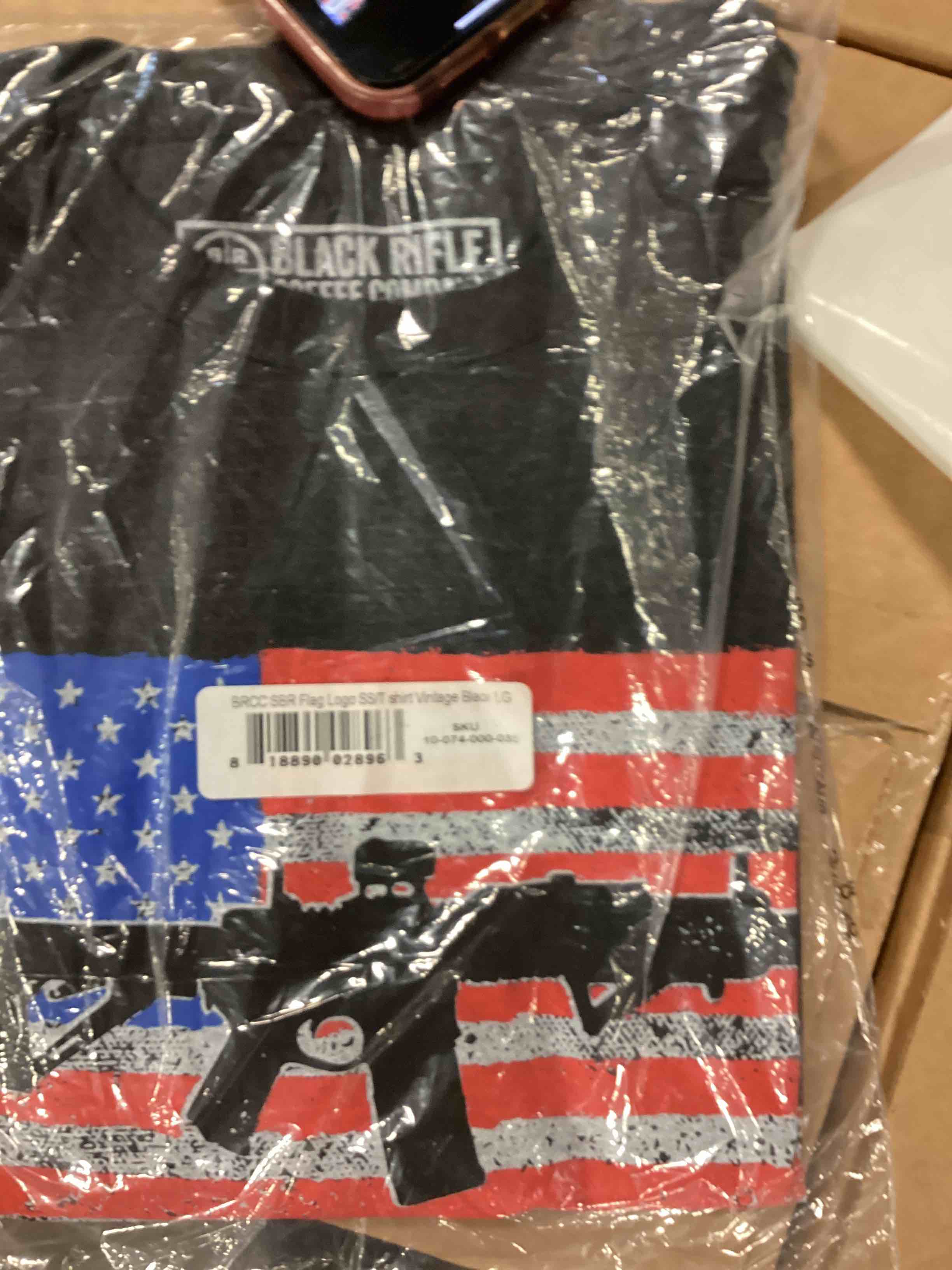 BCC SBR flag logo SS/T shirt vintage Black LG