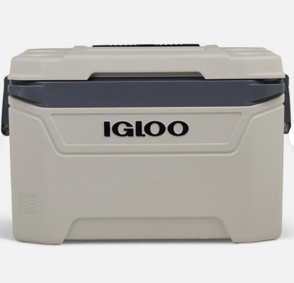 Igloo 35140 60-Quart Sunset Roller Cooler, Bone White/Gray