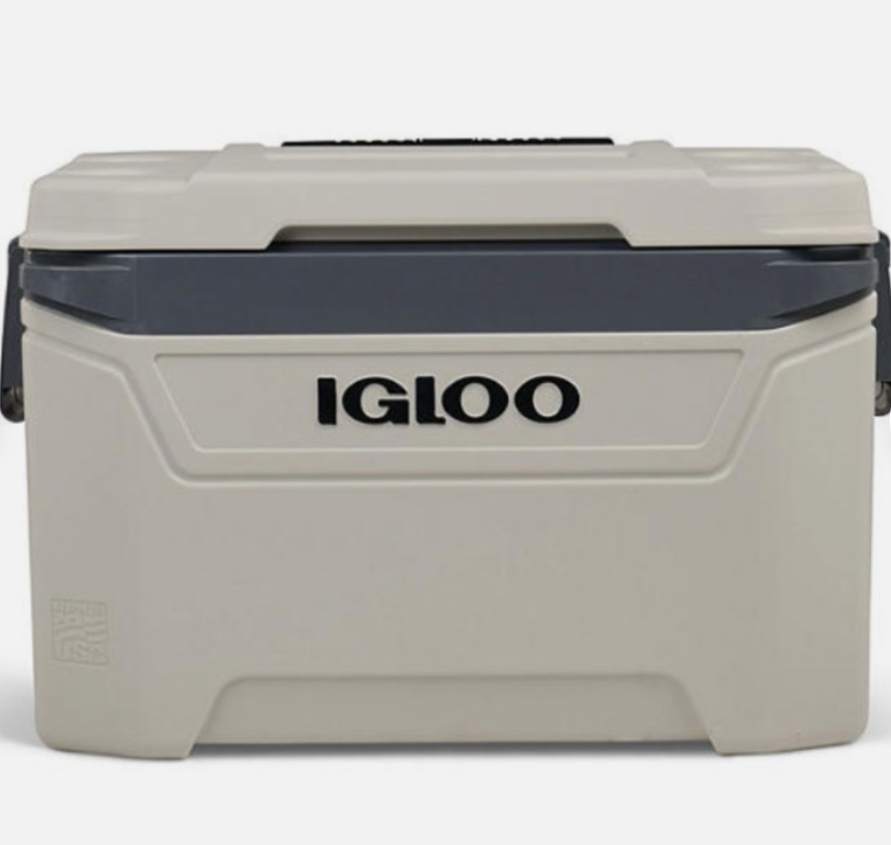 Igloo 35140 60-Quart Sunset Roller Cooler, Bone White/Gray