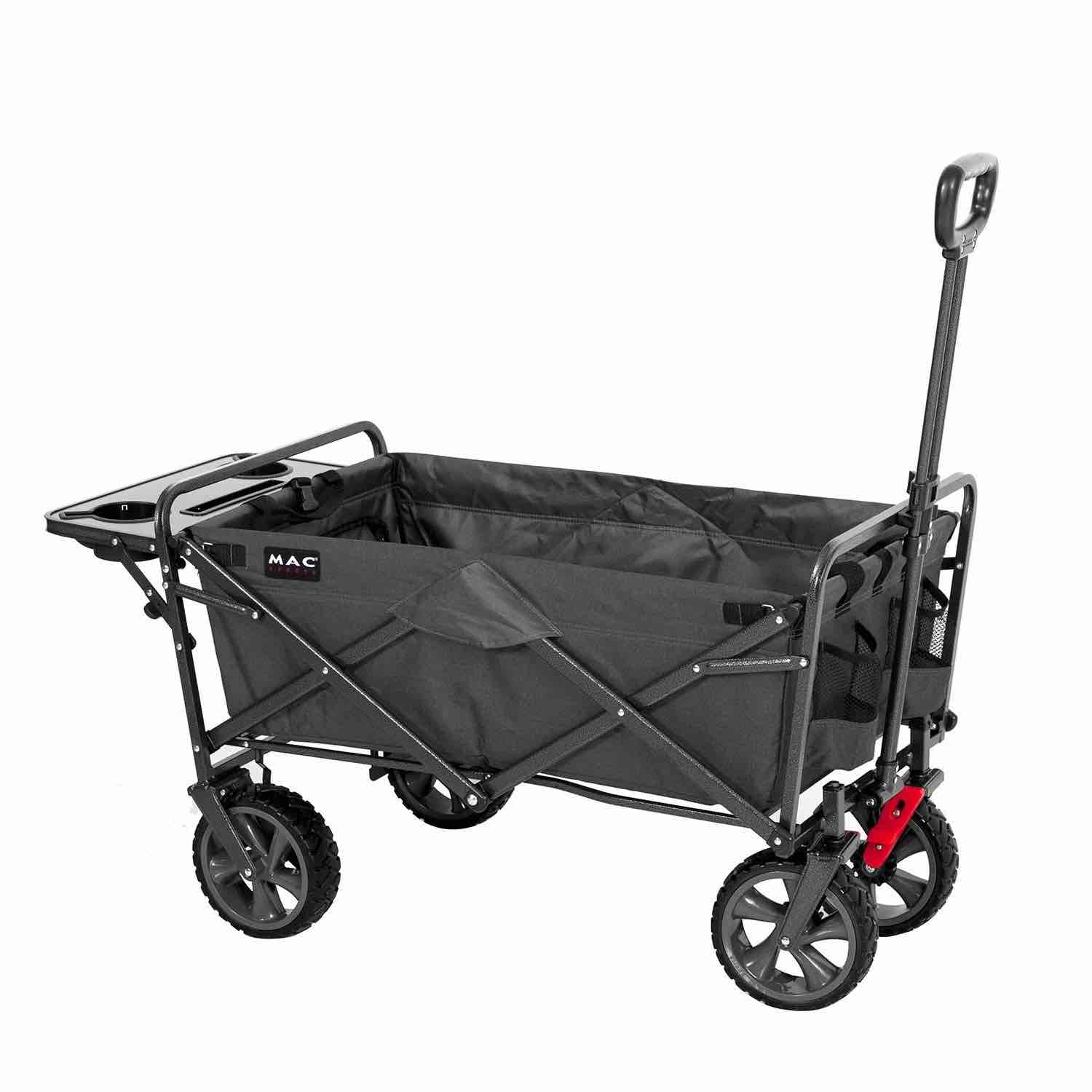 mac sports folding wagon with tailgate and table