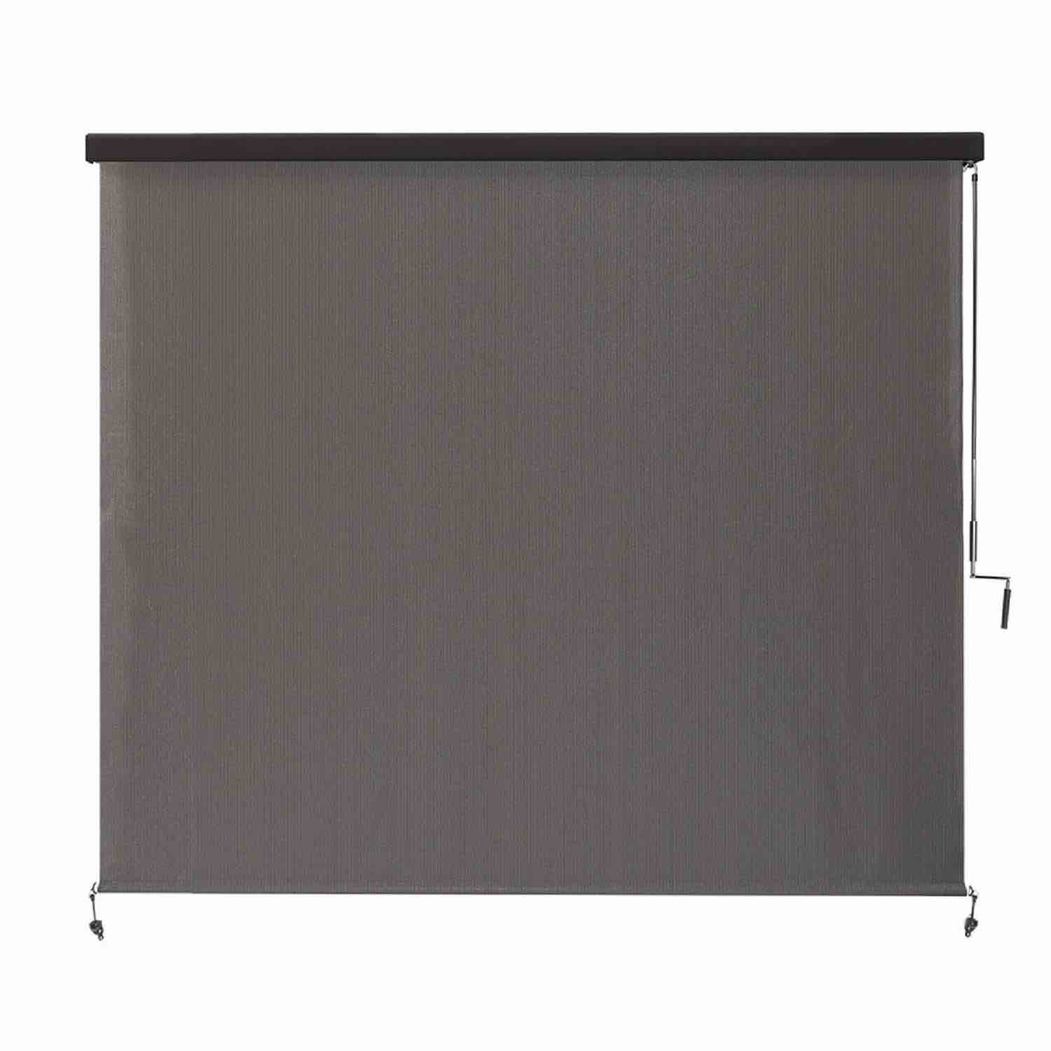 coolaroo full valance wand-operated 8' x 8' pewter roller shade