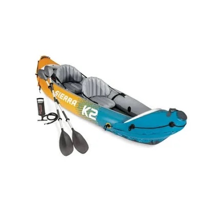 Intex Sierra K2 Inflatable Kayak with Oars Hi-Output Pump Carry Bag Brand 
