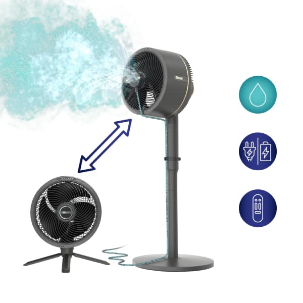 shark flexbreeze fan with instacool mist attachment