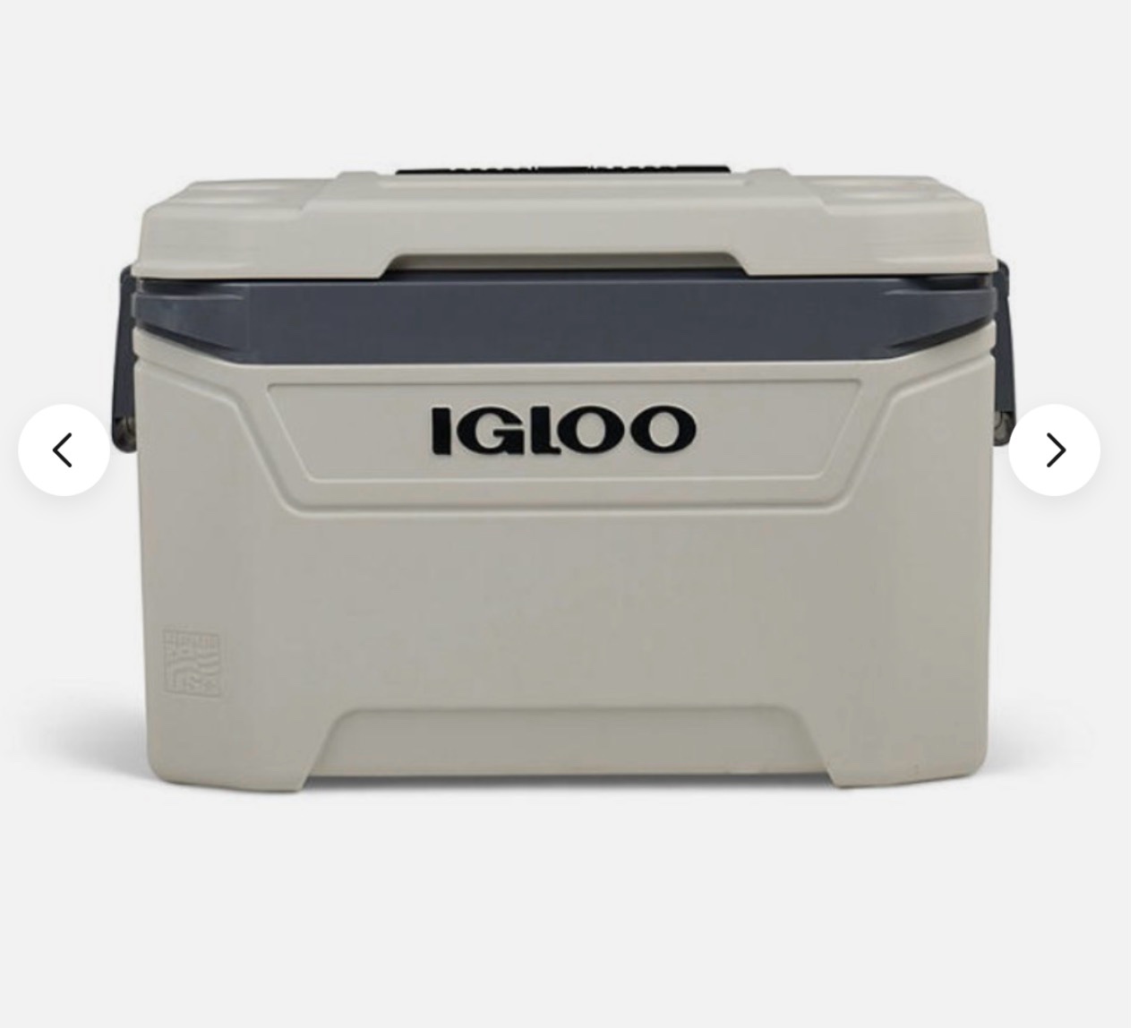 igloo 35140 60-quart sunset roller cooler, bone white/gray