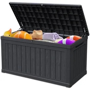 Keter 170 Gal. Resin Deck Box Signature Collection Indoor/Outdoor Storage