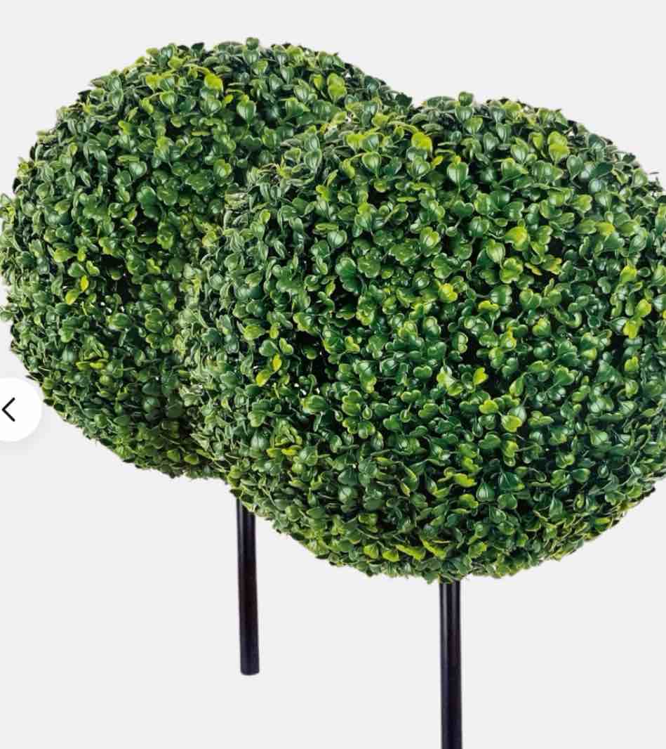 lcg florals 2-pack 15" premium decorative artificial 15" boxwood balls