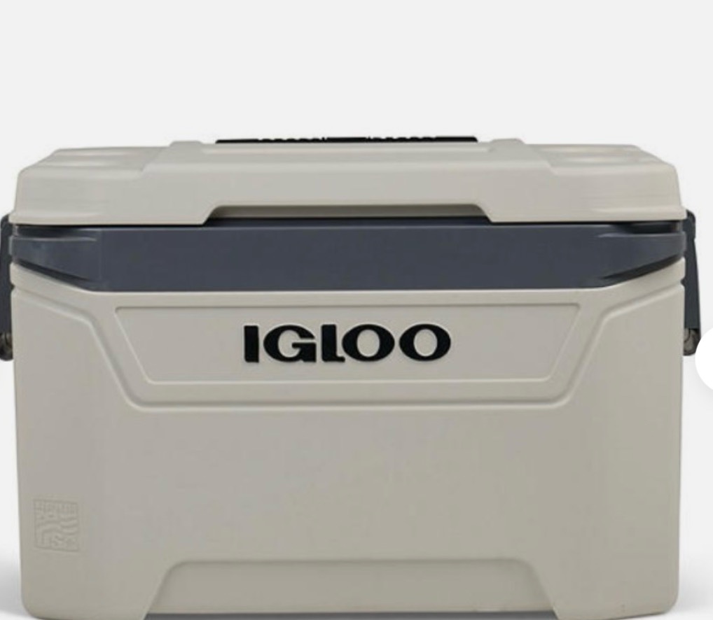 Igloo 35140 60-Quart Sunset Roller Cooler, Bone White/Gray