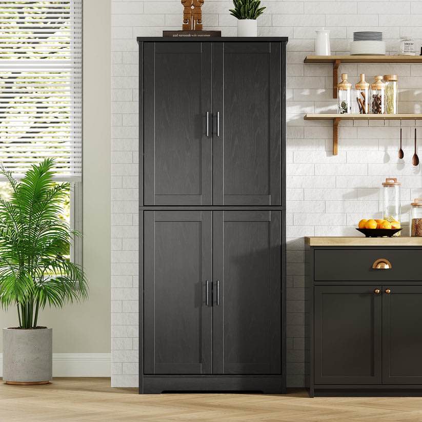 Garvee Kitchen Pantry Cabinet, Freestanding Pantry Storage Cabinet with Doors and Shelves, 70\" Cupboard, Modern Tall Cabinet for Bathroom, Dining Room, Living Room