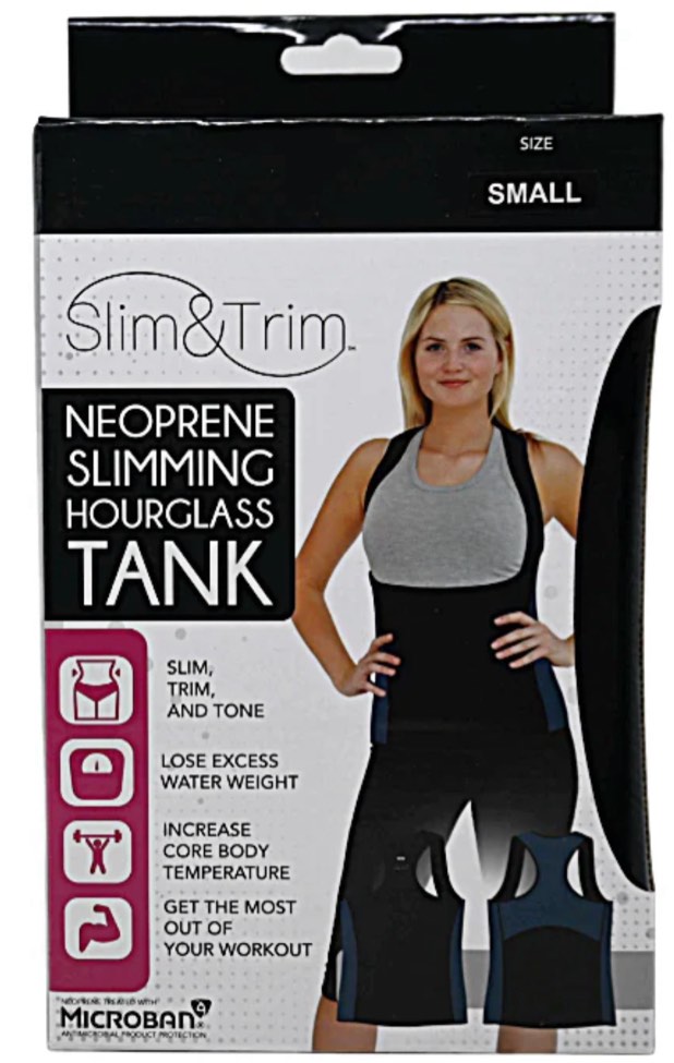 SMALL BLK/TEAL WOMEN HOURGLASS NEOPRENE TANK