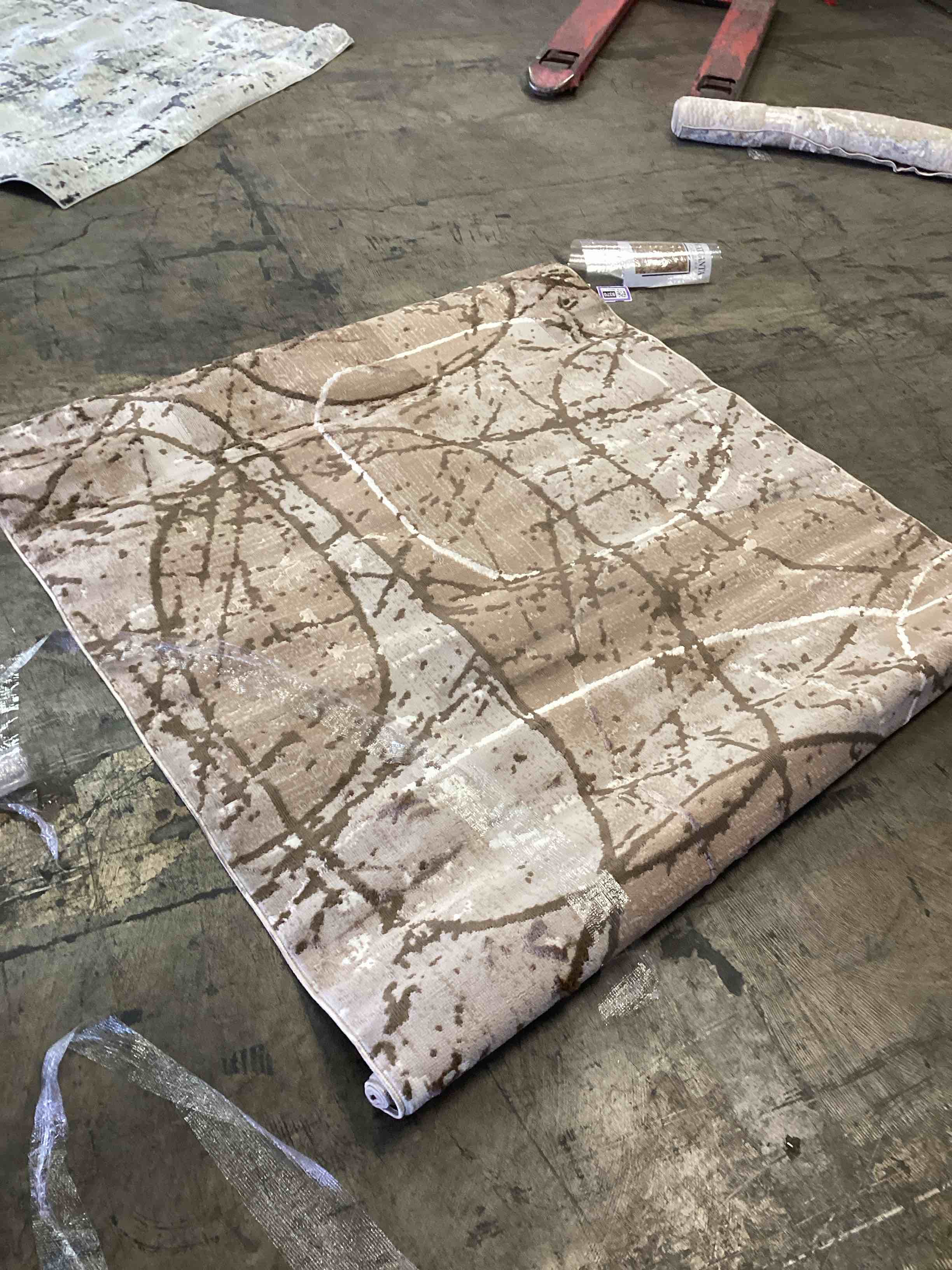 New Atlanta Collection Pera Area Rug (5’*7’) light brown/beige