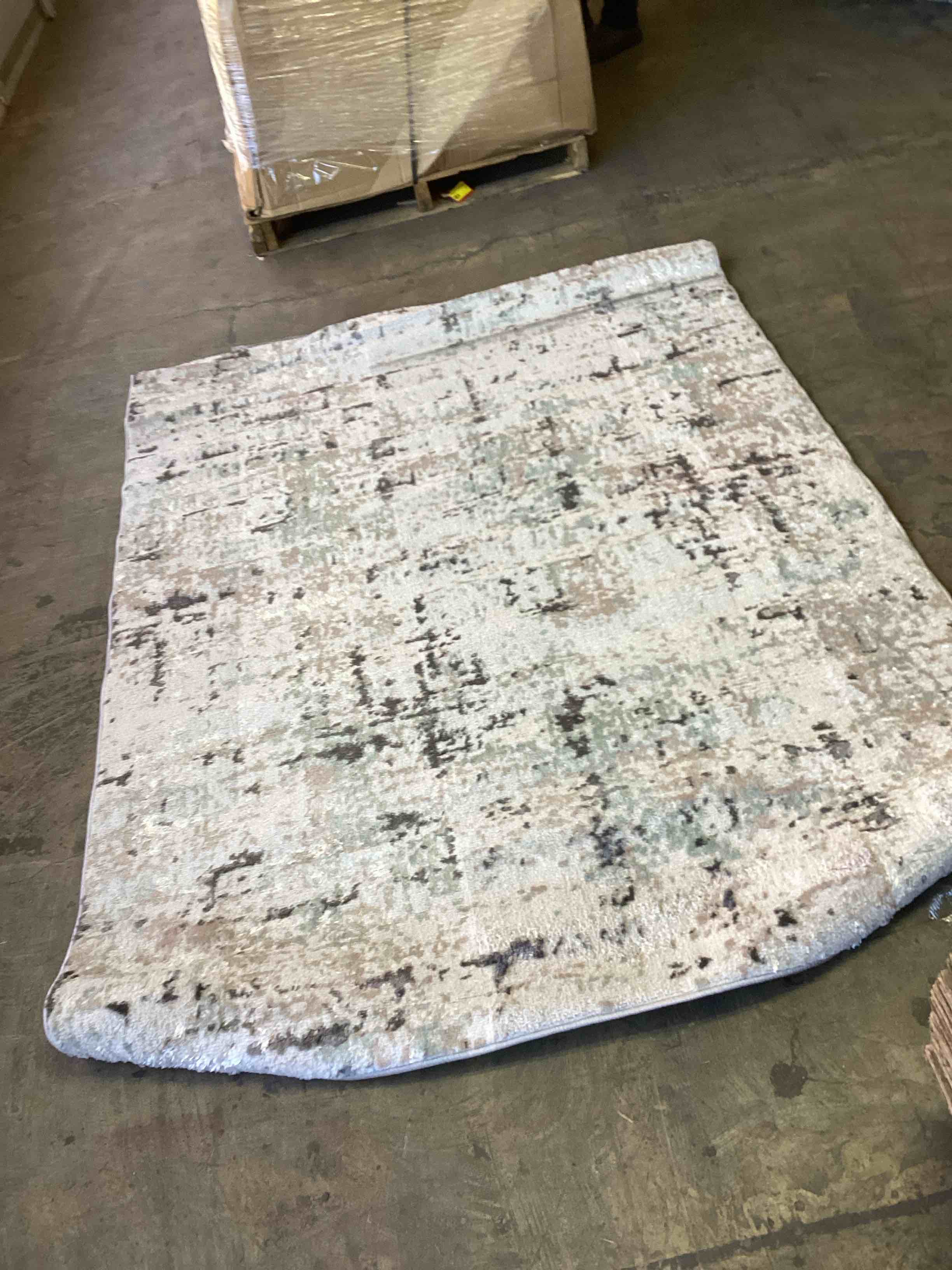 Arya Collection Pera Area Rug (5’*7’) grey/light beige