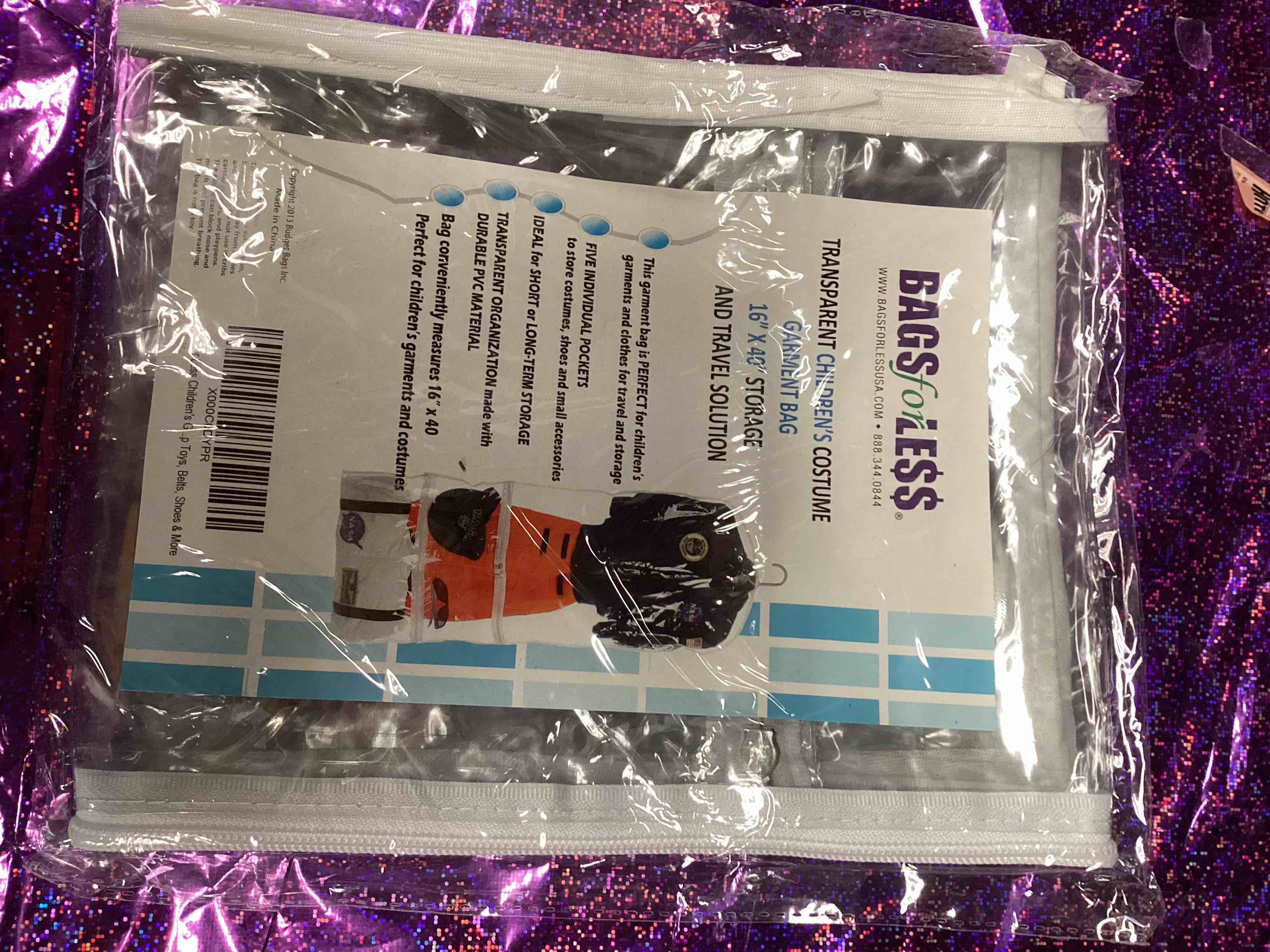 bags for less transparent childrens costume garment bag, 16”x40” storage