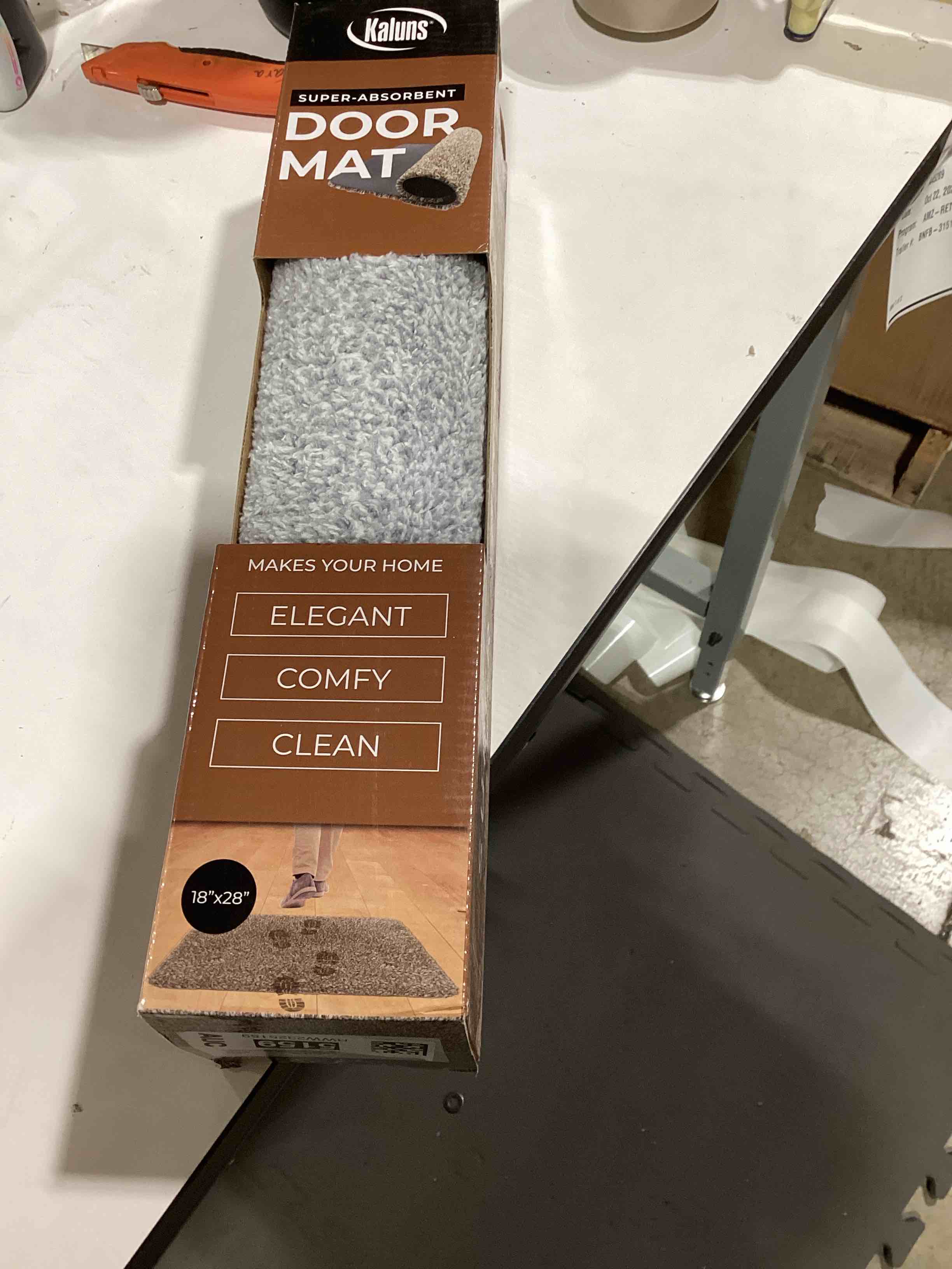 kaluns indoor door mat no dust shedding grey 18x28