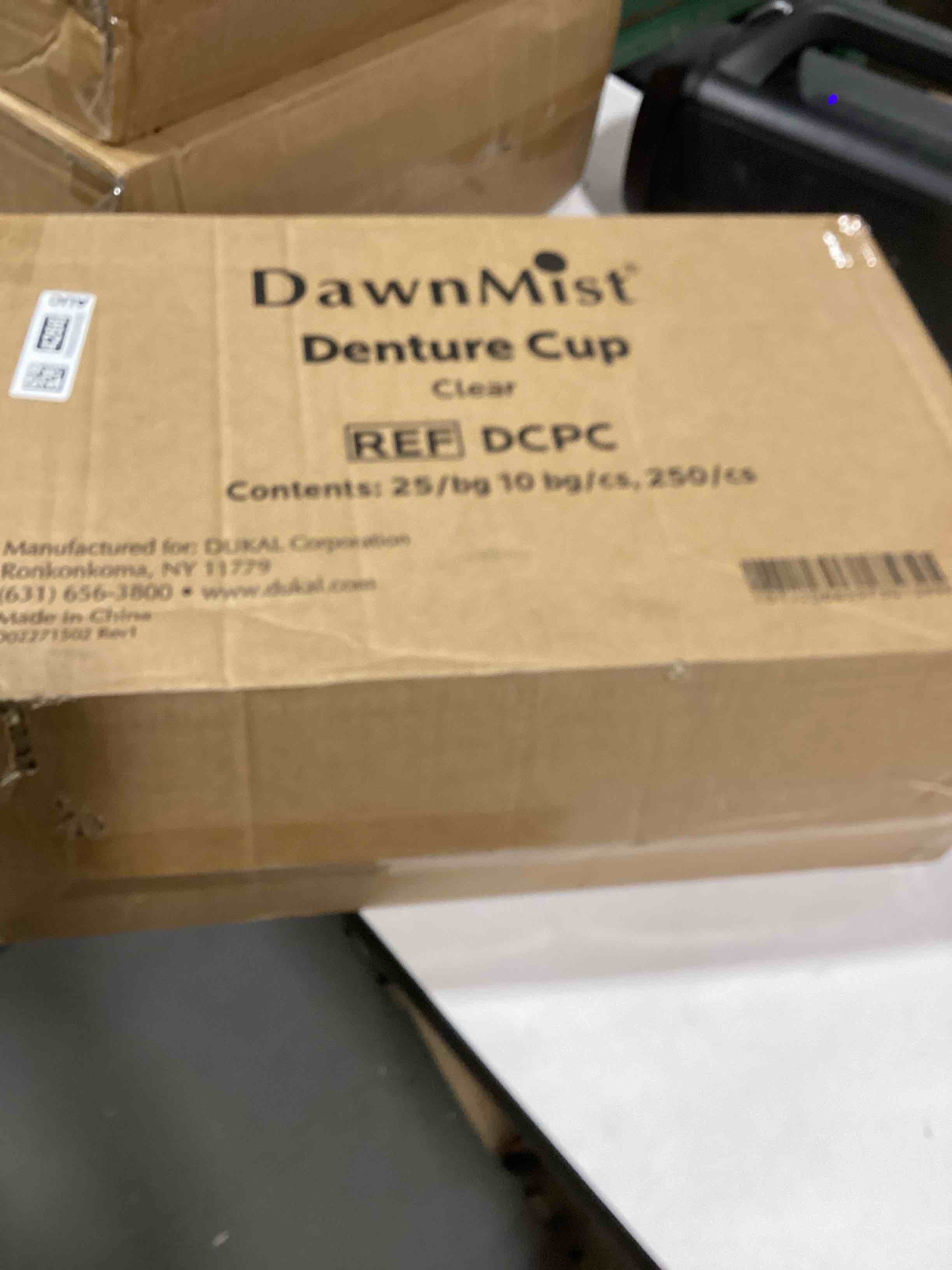 dawnmist denture cup clear 25 bags of 10