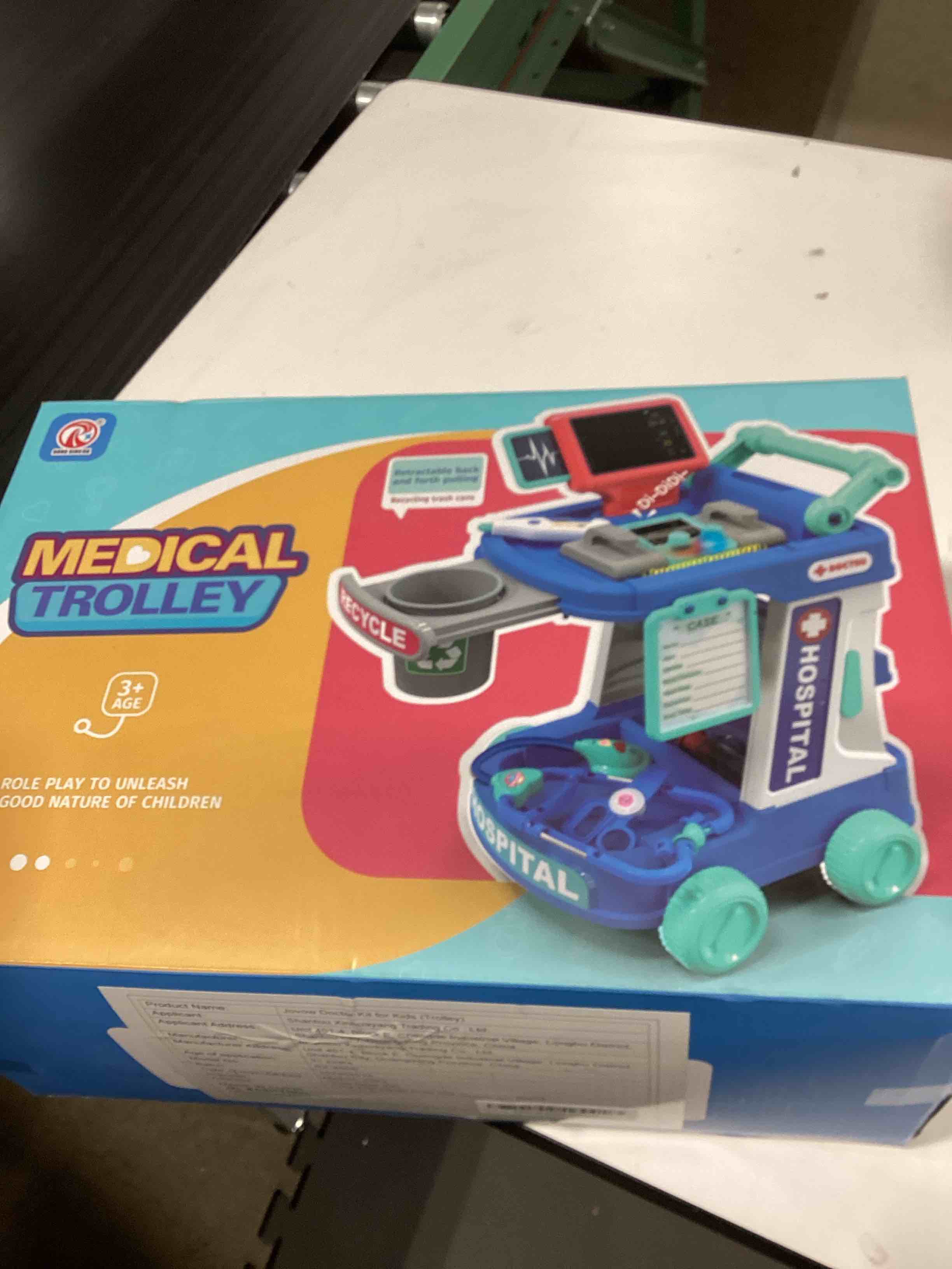 medical trolley learning play set