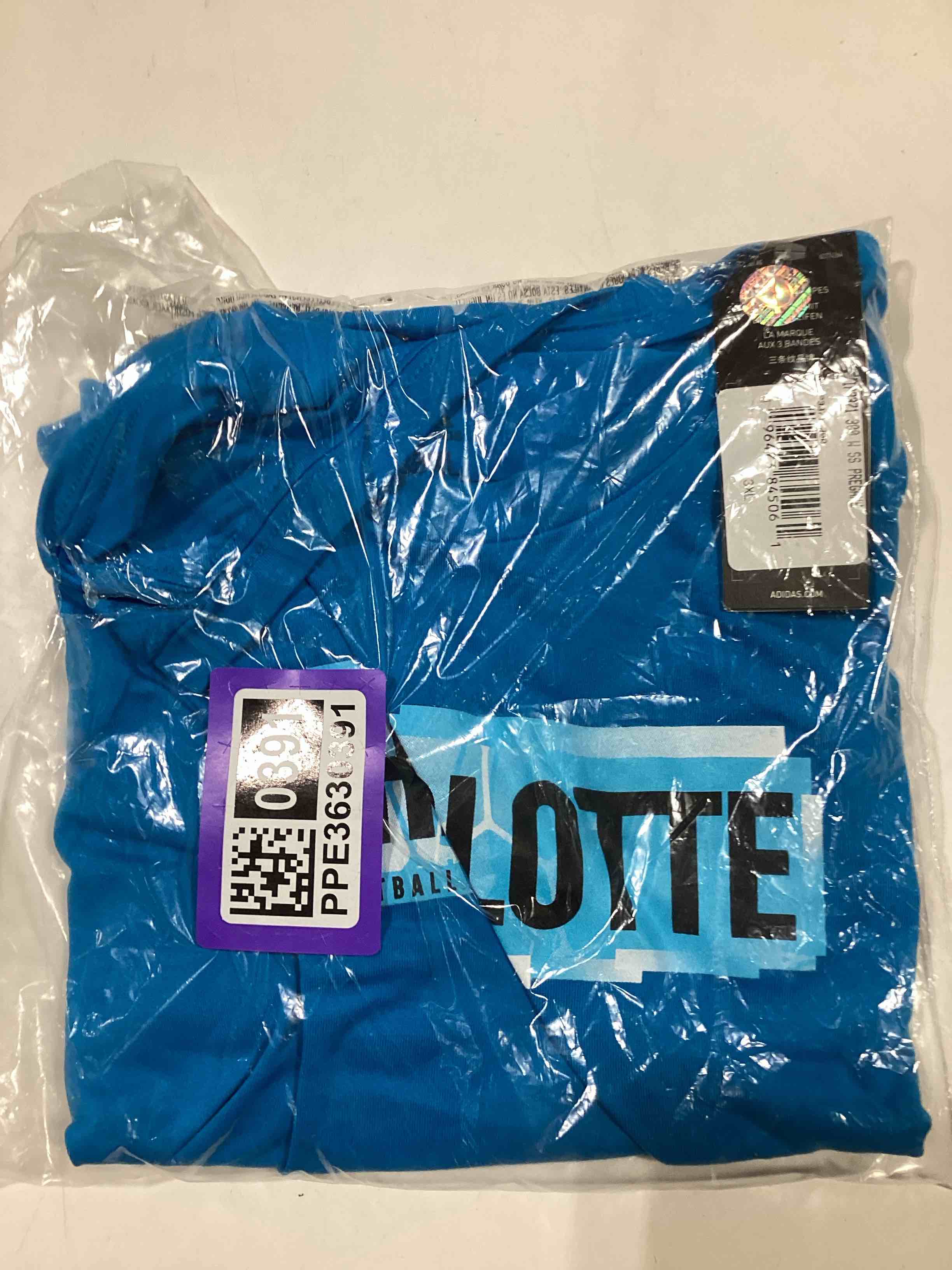 adidas Women's Charlotte FC MLS Short Sleeve T-Shirt, Blue/Charlotte, 3X-Large