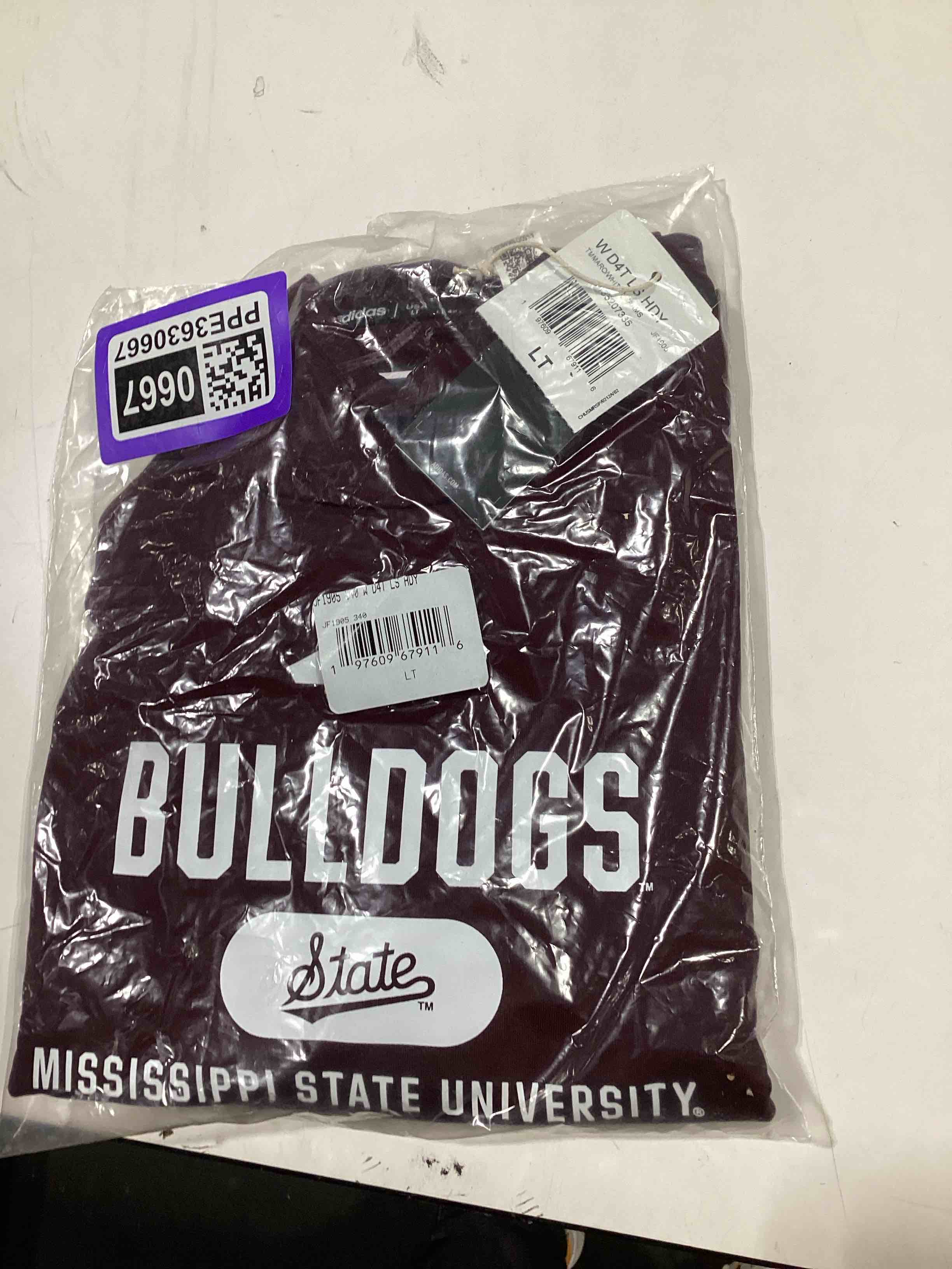 adidas Women's D4T Mississippi State University Lightweight Hoodie, Team Maroon/White/Mississippi St