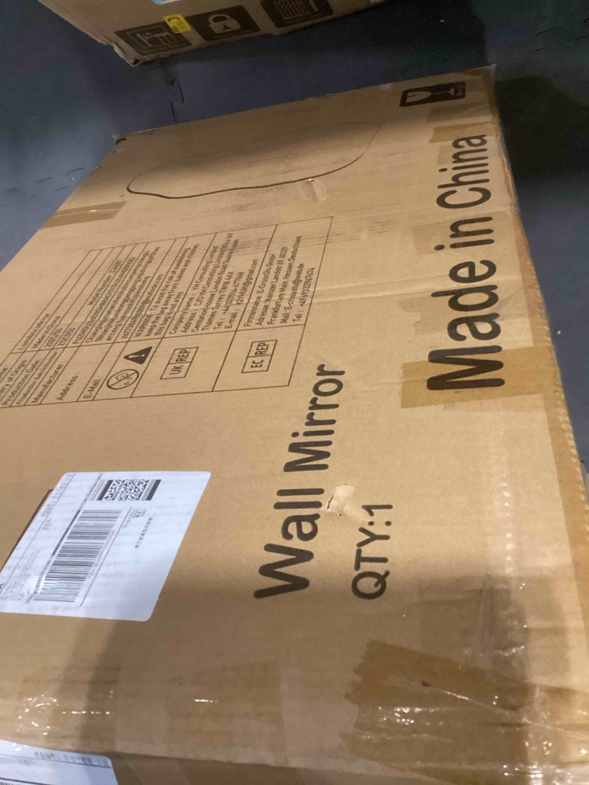 Condition photo showing Good Condition for Irregular Wall Mirror, 31.2"x 16.7" Asymmetrical Mirror for Bathroom Bedroom Living Room Entryway, Modern Decorative Mirrors Hanging