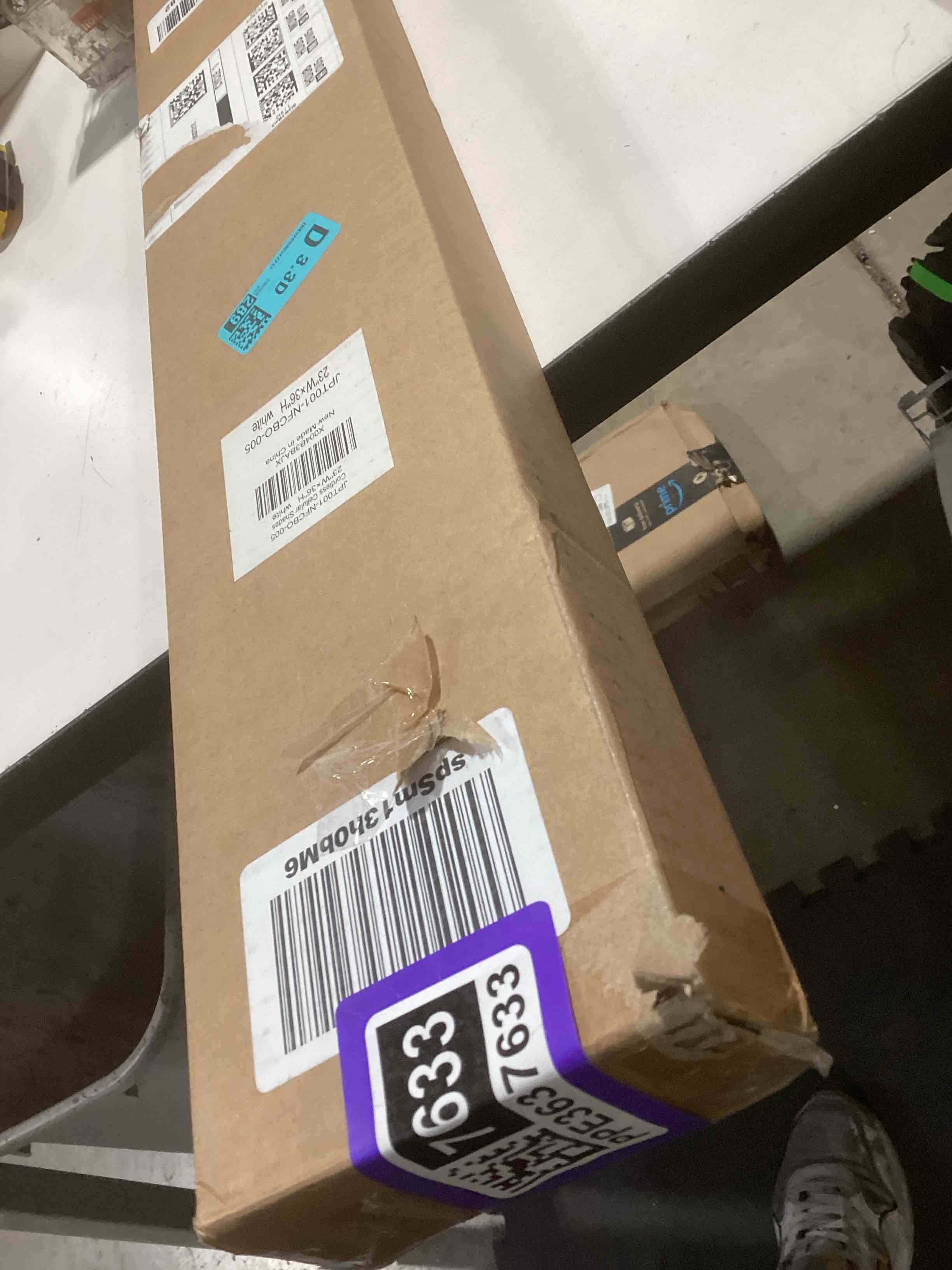 Condition photo showing Good Condition for LazBlinds No Tools No Drill Cordless Cellular Shades, Blackout Light Blocking Honeycomb Shades for Home, Thermal Insulation Blinds for Windows, 23" W x 36" H, White Blackout-white 23" W x 36" H