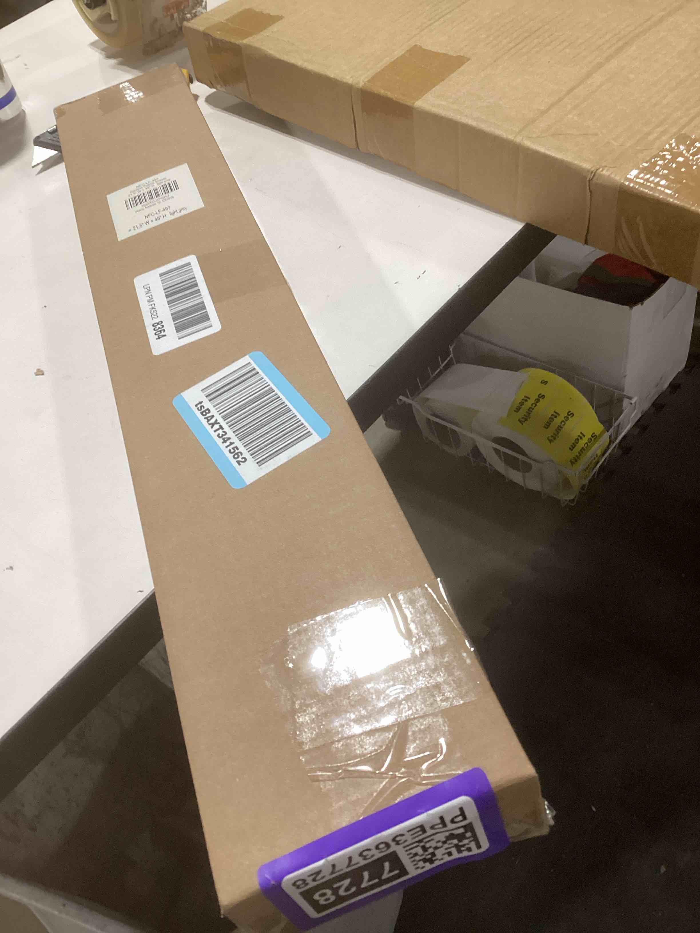 Condition photo showing Good Condition for LazBlinds Cordless Cellular Shades, No Tools No Drill Light Filtering Honeycomb Shades Pleated Blinds for Windows, 20.5'' W x 48'' H, Light Grey Light Filtering-light Grey 20 1/2'' W x 48'' H