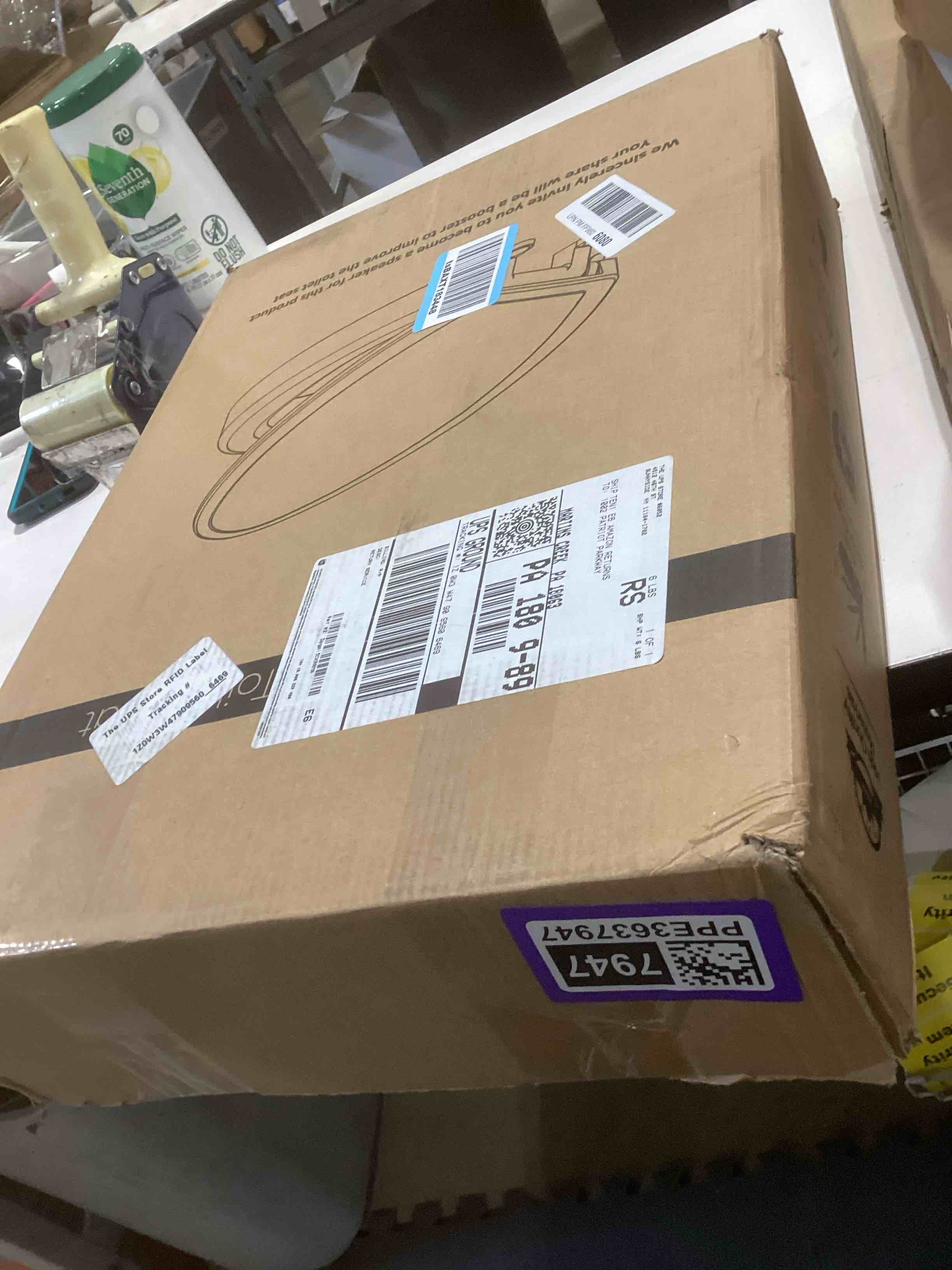 Condition photo showing Good Condition for Toilet seat risers, Elevated Toilet Seat 3 inch, Heavy Duty, Never Loosen, Soft Close, Easy Install & Clean, Elongated Raised Toilet seat bowl (18.5”), White ELONGATED toilet seat risers