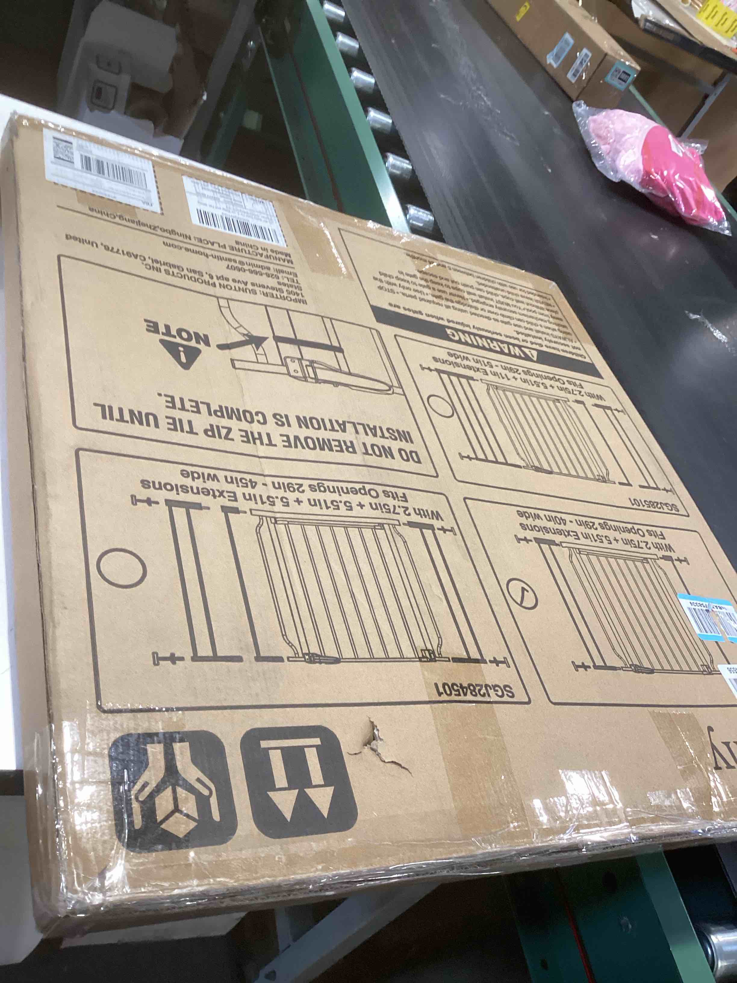 Condition photo showing Good Condition for Baby Gate No Drilling, 29"-40" Auto Close Dog Gate Indoor for Doorways & Stairs, Pressure Mounted Adjustable Pet Gate, Easy Walk Through Child Gate for Children & Pets Stroller Friendly, White