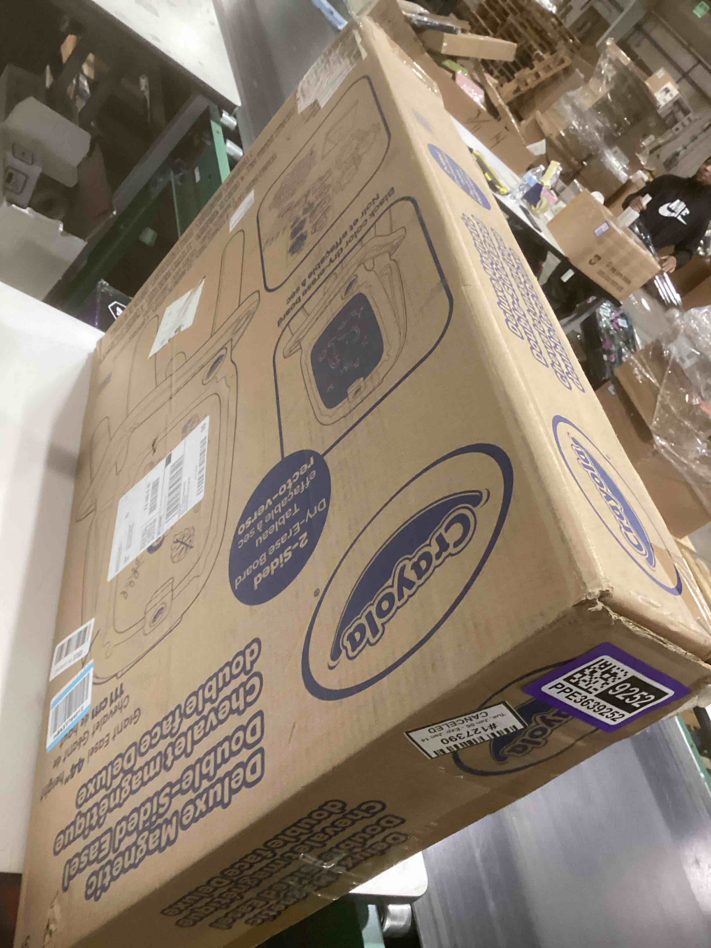 Condition photo showing Good Condition for Crayola: Deluxe Magnetic Double-Sided Easel - Dry Erase Includes Crayons, Stickers, Magnet Letters & Gears, Ages 3+