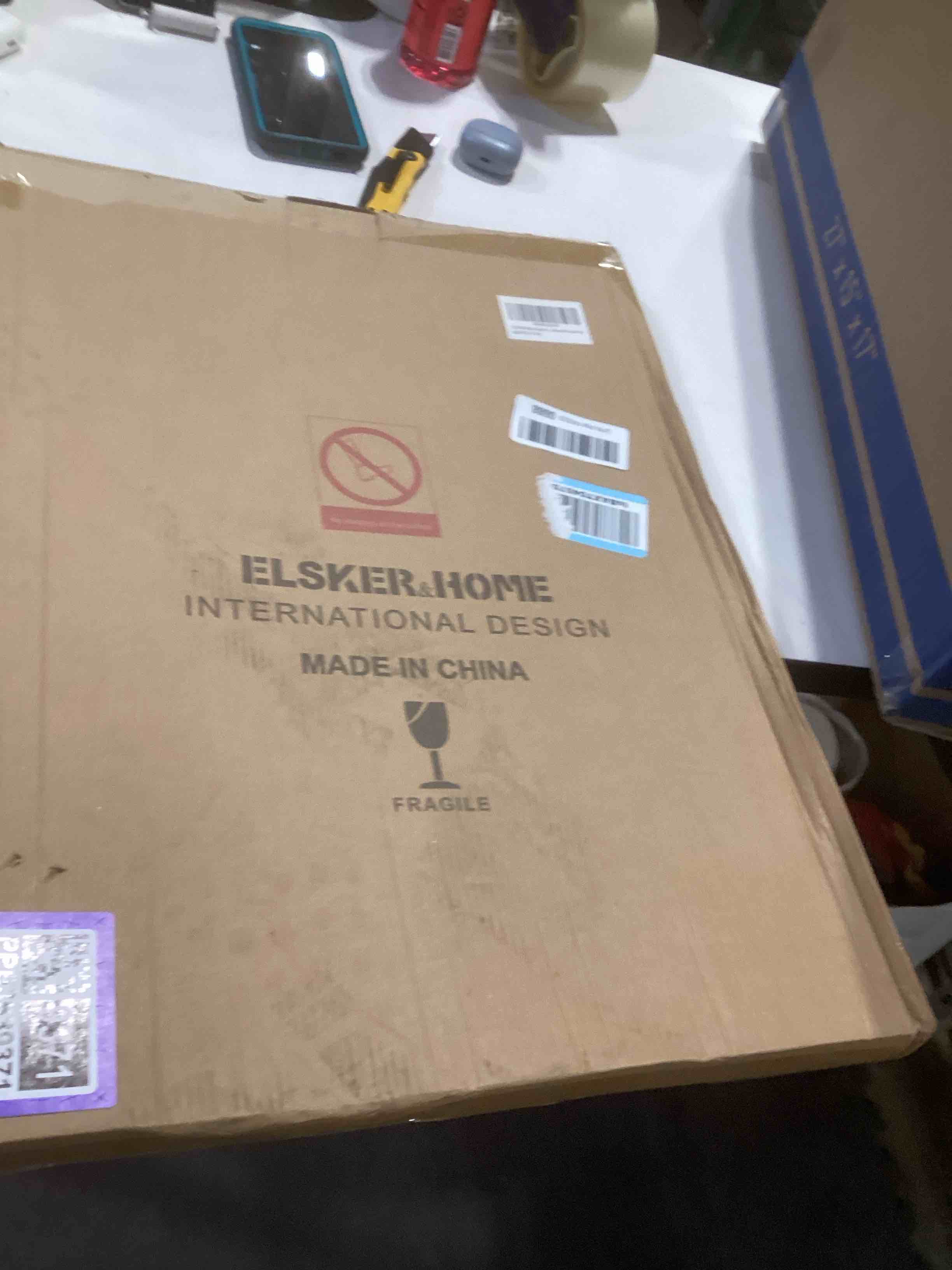 Condition photo showing Good Condition for ELSKER&HOME Double Diploma Frames 14x20 for Two 8.5x11 Diplomas, Certificates,Degrees, Documents, Cherry Color Golden Rim for Dual Diploma/Certificate/Document Frame for Two 8.5x11 Inch with Mat Black Mat Golden Rim Double Diploma Frame 8.5x11