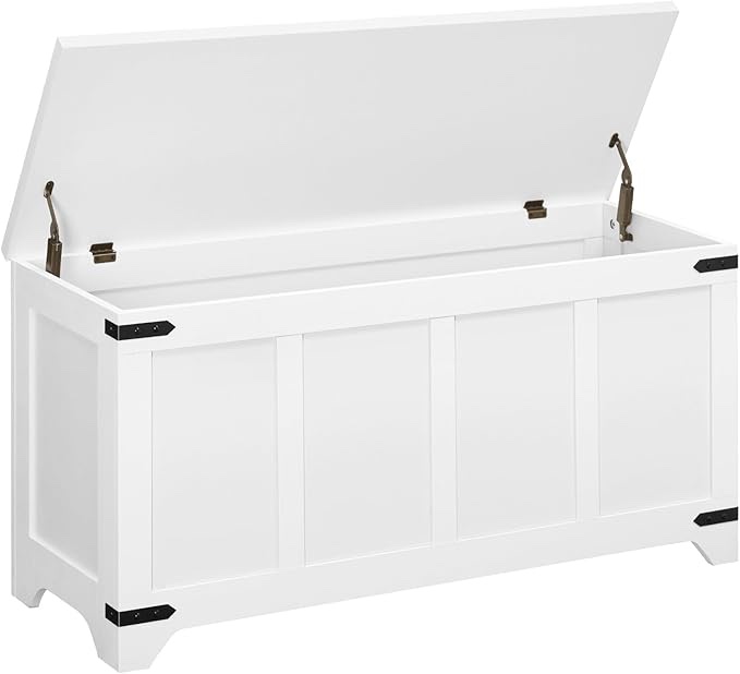 storage chest, 47.2" storage trunk with 2 safety hinges