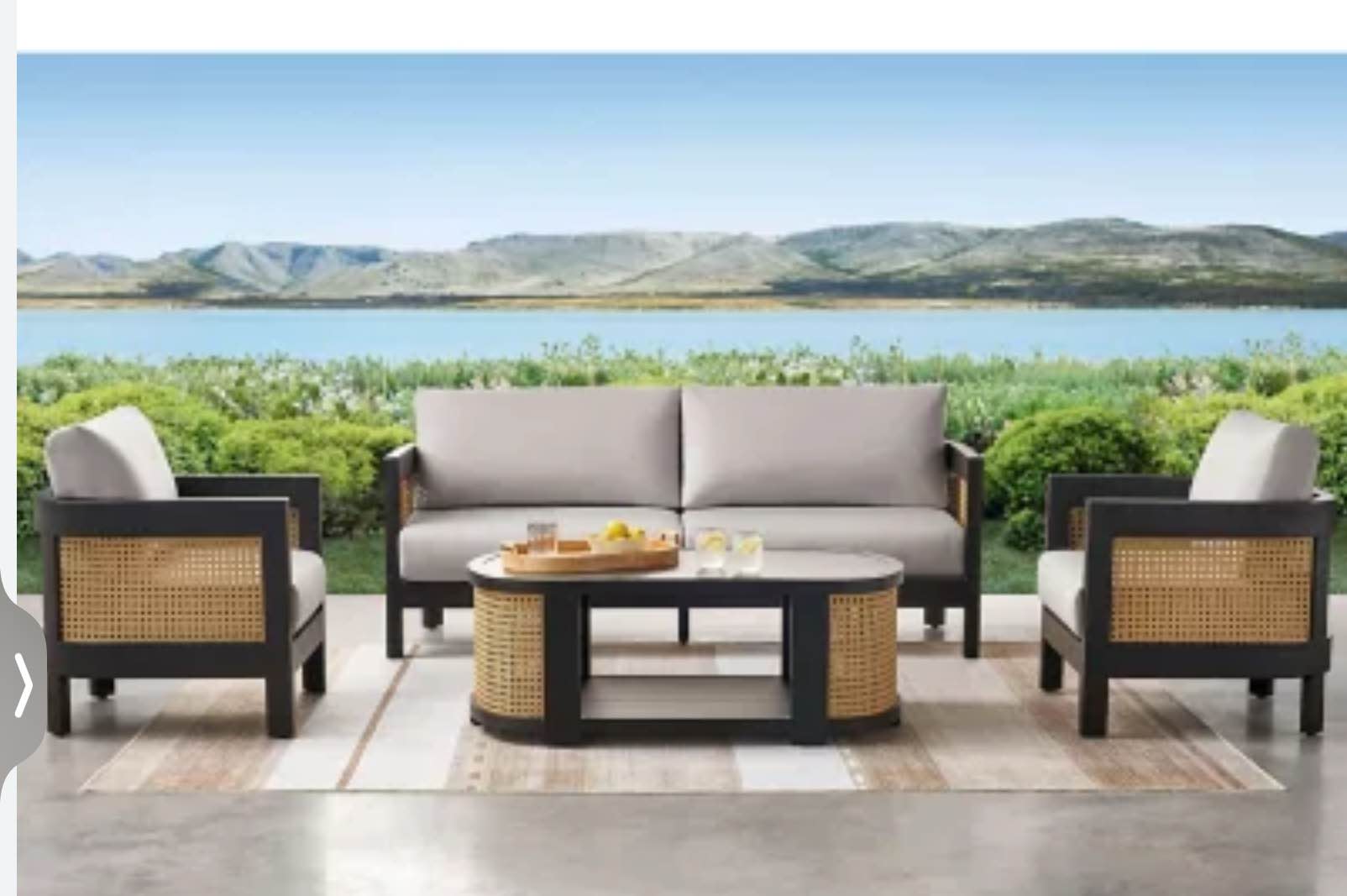 member Mark Enzo Deep seating set with sumbrella fabric 4 pcs