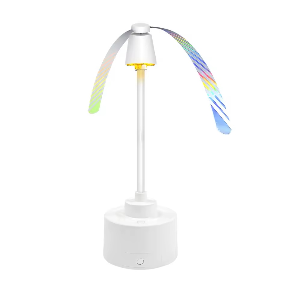 1/2Pcs Fly Fan Tabletop Fly Repellent Portable 360 Degrees Rotation Foldable Pole Fan Mosquito Repellent for Camping Picnic Fish