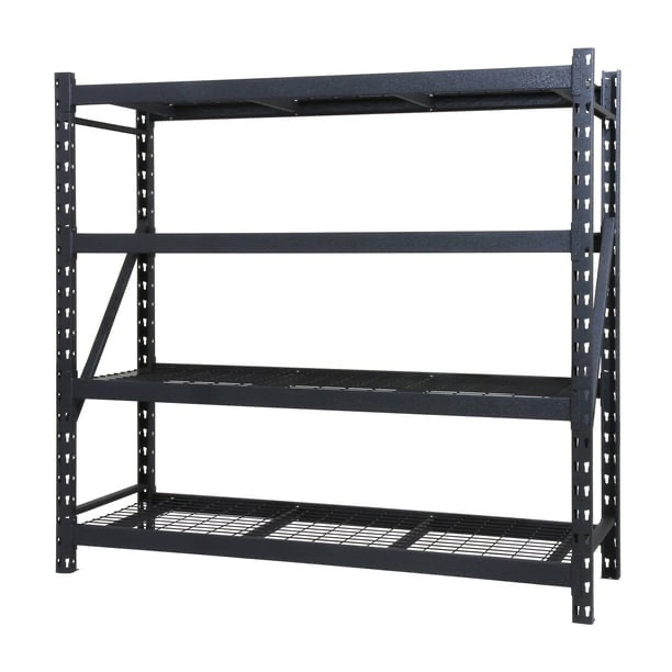 member's mark 4 shelf industrial storage rack, 77" w x 24" d x 72" h